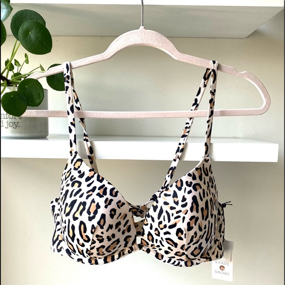 NWT Shade & Shore Animal Print Bikini Top Size 36C - Picture 6 of 10